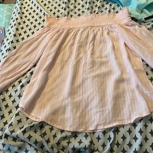 Off the shoulder stripped top